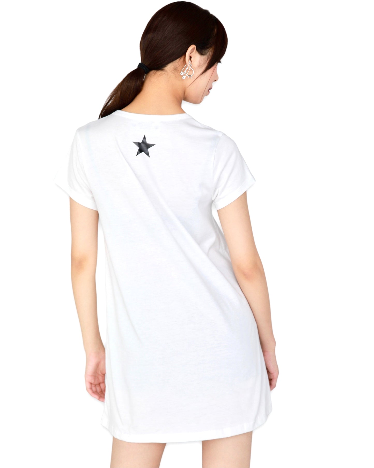 スワロフスキーチャッピーレディースワンピースTシャツ後ろ