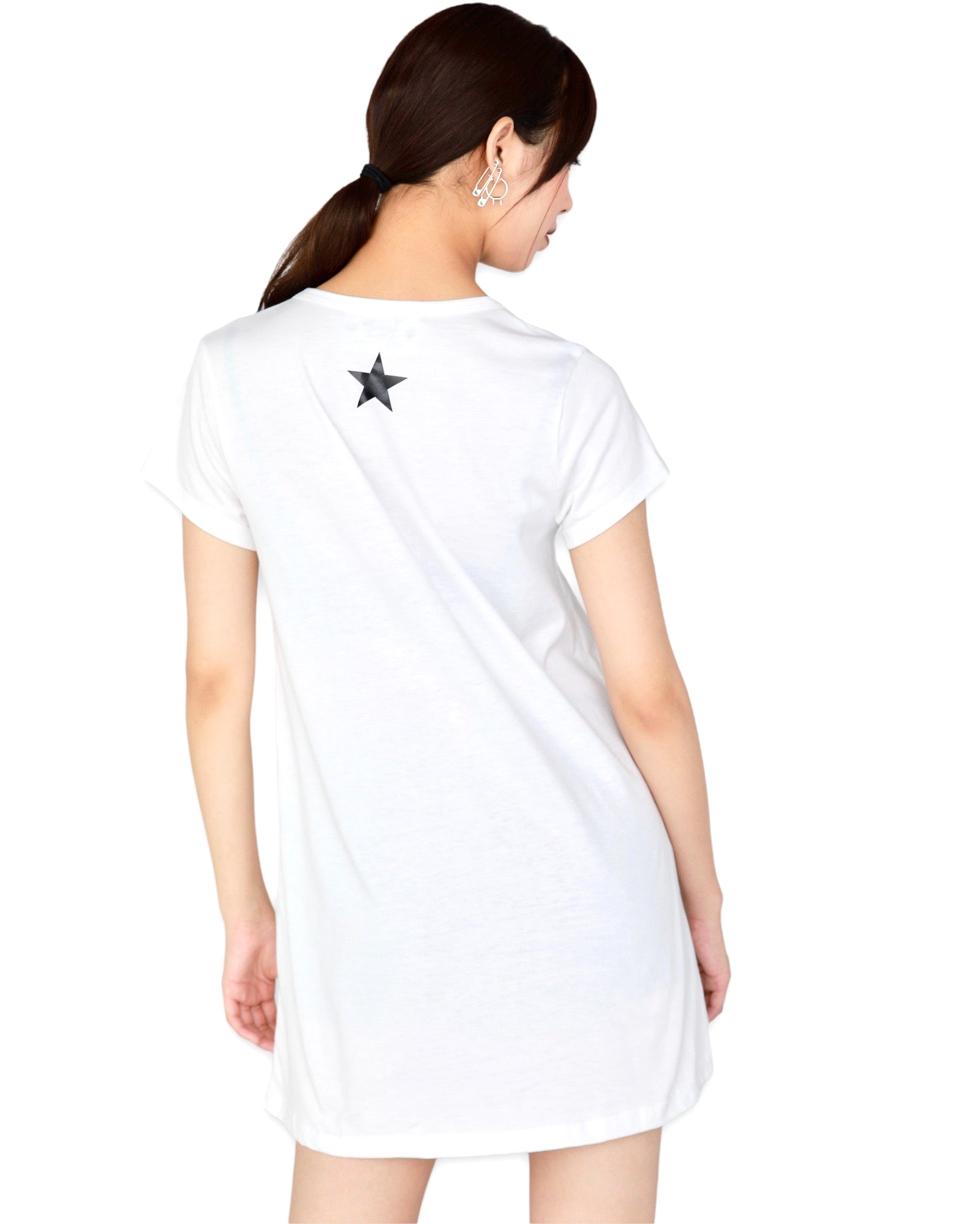 スワロフスキーチャッピーレディースワンピースTシャツ後ろ