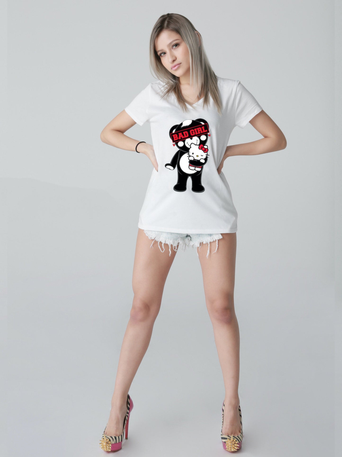 Bad Girl Chammy Loves HELLO KITTY T-shirt